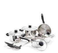 Old Dutch 1515 12 Pc Stainless Steel Kitchen Tools cookware Sets, Black