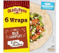 Old El Paso 6 Wraps Extra Soft Complete Wheat 350 g (confezione da 4)