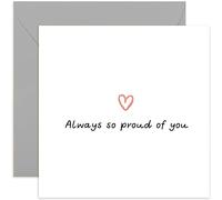 Old English Co. - Biglietto di auguri per figlio o figlia, con scritta in lingua inglese "Always so Proud of You", per lui o lei, con scritta in lingua inglese "We 're Proud of You", per bambini,
