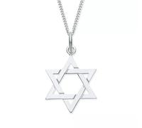 Old English Jewellers Collana con ciondolo a forma di stella di David, in argento Sterling, con catenina a scelta, senza catena, 40,6 cm, 45,7 cm, 50,8 cm, gioiello per uomo o donna, 28.5mm x 17mm