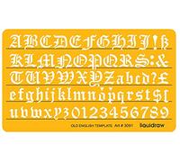 Old English Lettera Stencil 10mm, Lettering Stencil per Artigianato Inglese Stencil Alfabeto Numero Disegno Modello Drafting