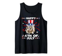 Old English Sheepdog Dog Patriotic American 4th of July Canotta