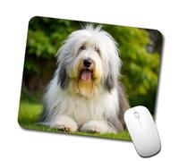 Old English Sheepdog Dog Photo Mouse Pad Piccolo Mousepad Comodo Tappetino Scrivania for Casa Pc Laptop 25X30Cm