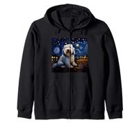 Old English Sheepdog Notte Stellata Felpa con Cappuccio