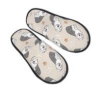 Old English Sheepdog Unisex Slippers Morbide Ciabatte Calde Pantofole Per Invernali Interno Autunno M