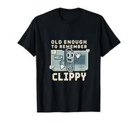Old Enough To Remember Clip di Carta Clippy Maglietta