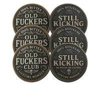 Old F*ckers Club - Moneta per Socio a Vita, Moneta Sfida "Still Kicking", Gettone Decisione in Metallo Anticato a Doppia Faccia, Divertente Oggetto da Collezione, Nessuna Regola, Nessun Filtro (3)