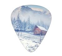 Old Farm In The Foggy Winter Mountains - Plettri per chitarra per chitarra elettrica per basso, 12 pezzi