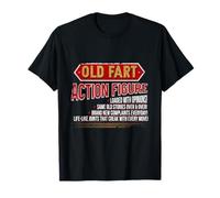Old Fart Action Figure Divertente Invecchiamento Gag Gift Design Maglietta
