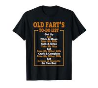 Old Fart's To Do List Shirt Get Up Mangia Prendi Le Mie Pillole Maglietta