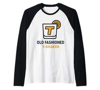 Old Fashioned, Geometrica, Minimal, Cocktail Iconico. Maglia con Maniche Raglan
