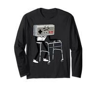 Old Gaming Controller Walker Funny Gamer Uomini Donne Ragazzi Bambini Maglia a Manica