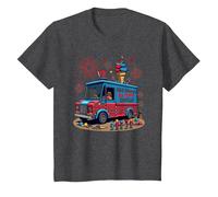 Old Glory Ice Cream Sociale Maglietta, Bambini, Grigio Scuro, 6 Anni