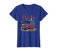 Old Glory Ice Cream Sociale Maglietta, Donna, Blu Reale, XS