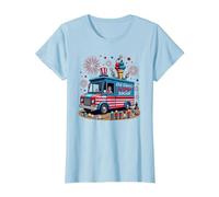 Old Glory Ice Cream Sociale Maglietta, Donna, Celeste, XS