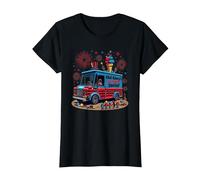 Old Glory Ice Cream Sociale Maglietta, Donna, Nero, 3XL