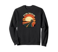 Old Iron Timeless Ride Classic Car Sunset Road Felpa