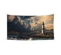 Old Lighthouse by The Sea Banner Party Decor Sfondo Banner Festa di Compleanno Fotografia Sfondo Decorazioni Interni Esterni Decorazione Della Parete Banner Forniture Per Feste Bomboniere 178 x 89 cm