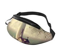 Old Lighthouse Print - Marsupio da uomo e da donna, per viaggi, escursionismo, ciclismo, corsa, per riporre oggetti essenziali