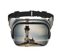 Old Lighthouse-Standard-Scale-2_00 marsupi per donne e uomini, alla moda per allenamento, corsa, viaggi, escursionismo, Nero , Taglia unica