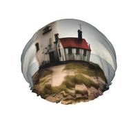 Old Lighthouse-Standard-Scale-2_00x Cuffia da doccia riutilizzabile per donne, cuffia per capelli a doppio strato, cuffia per capelli per adulti per tutti i capelli