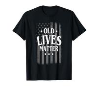 Old Lives Matter America Bandiera USA Anziano Pensione Maglietta