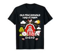 Old MacDonald Had a Farm E-I-E-I-O Bambino Bambino Compleanno Bambini Maglietta