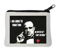 Old Mafia Man - Portamonete in neoprene, 10 x 11 cm, colore: Bianco