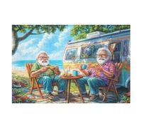 Old Man Camping Landscape Puzzle 1000 Pezzi Gioco Creativo Per Ragazzi Intelligenza Educativa Rompicapo Idea Regalo Per Figlio A Natale E Compleanno 1000 PCS