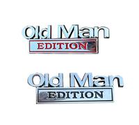 Old Man Edition Car Emblem, Car Decals for Men, Truck Emblems, Durable & Waterproof Funny Edition Nameplate Decal, for Cars Motorcycle Truck SUV Side or Rear Tailgate Bumper Sticker (2pcs-F)