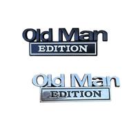 Old Man Edition Car Emblem, Car Decals for Men, Truck Emblems, Durable & Waterproof Funny Edition Nameplate Decal, for Cars Motorcycle Truck SUV Side or Rear Tailgate Bumper Sticker (2pcs-E)