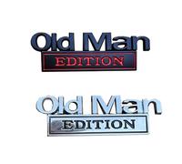 Old Man Edition Car Emblem, Car Decals for Men, Truck Emblems, Durable & Waterproof Funny Edition Nameplate Decal, for Cars Motorcycle Truck SUV Side or Rear Tailgate Bumper Sticker (2pcs-G)