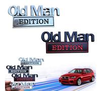 Old Man Edition Car Emblem, Old Man Edition Auto-Emblem, 3D-Metall-Aufkleber, Funny Decals for Car, Truck, SUV, Motorcycle, Waterproof Rustproof Metal Sticker Badge (A-6)