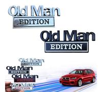 Old Man Edition Car Emblem, Old Man Edition Auto-Emblem, 3D-Metall-Aufkleber, Funny Decals for Car, Truck, SUV, Motorcycle, Waterproof Rustproof Metal Sticker Badge (A-7)