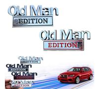 Old Man Edition Car Emblem, Old Man Edition Auto-Emblem, 3D-Metall-Aufkleber, Funny Decals for Car, Truck, SUV, Motorcycle, Waterproof Rustproof Metal Sticker Badge (A-5)