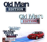 Old Man Edition Car Emblem, Old Man Edition Auto-Emblem, 3D-Metall-Aufkleber, Funny Decals for Car, Truck, SUV, Motorcycle, Waterproof Rustproof Metal Sticker Badge (A-9)
