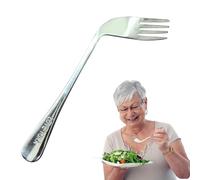 Old Man Elbow Fork Spoon - Cucchiaio a angolato, UTENSIL per l'auto-alimentazione | Utensile infermieristico per l'alimentazione degli anziani Adatto per anziani e adulti disc