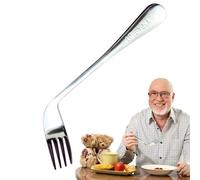 Old Man Elbow Fork Spoon - Forchetta da pranzo inclinata, cucchiaio , utensile per l'autonutrizione | Cucchiaio inclinato fuori servizio per la dieta degli anziani, comodo e sicuro