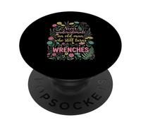 Old Man Gira Chiavi Floreali Meccanico Botanico Regalo PopSockets PopGrip Adesivo