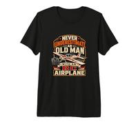 Old Man RC Airplane Remote Control Modello Aereo Maglietta Premium