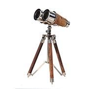 Old Modern Handicrafts Binocolo in ottone su supporto - Potere di ingrandimento 6x - Un regalo perfetto per gli appassionati di storia e i collezionisti - 7,0 L x 7,0 L x 11,5 A pollici