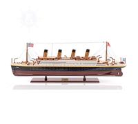 Old Modern Handicrafts RMS Titanic Wooden Ship Model - Hand-Painted, Fully Assembled Titanic Model Ship - Museum Quality Finish for Home & Office - 32.0L x 4.0W x 11.0H Inches