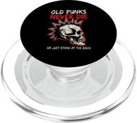 Old Punks Never Die Skull Musica punk rock Heavy Metal retrò PopSockets PopGrip per MagSafe