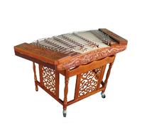 Old Rosewood Dulcimer Intagliato A Conchiglie, Lungo 117 Cm, Tra Cui Un Supporto Alto 69 Cm, Adatto A Principianti/Esami/Bande,E