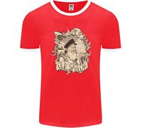 Old Sailor Octopus White Shark Captain Uomo Ringer T-Shirt FotL