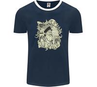 Old Sailor Octopus White Shark Captain Uomo Ringer T-Shirt FotL