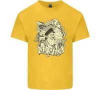 Old Sailor Polpo Squalo Bianco Capitano Maglietta Bambini