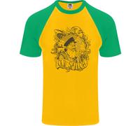Old Sailor White Shark Octopus Capitano Maglietta Baseball S/S Uomo