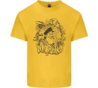 Old Sailor White Shark Octopus Captain Maglietta Bambini
