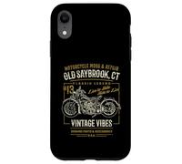 Old Saybrook CT USA Retro stile invecchiato design moto Custodia per iPhone XR